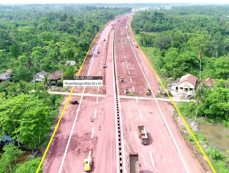 Jalan Tol Kayu Agung - Palembang - Betung, Seksi 1C (Sta 14+000 - Sta 20+500)